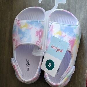 Cat & Jack Kids' Pastel Tie-Dye Slide Sandals